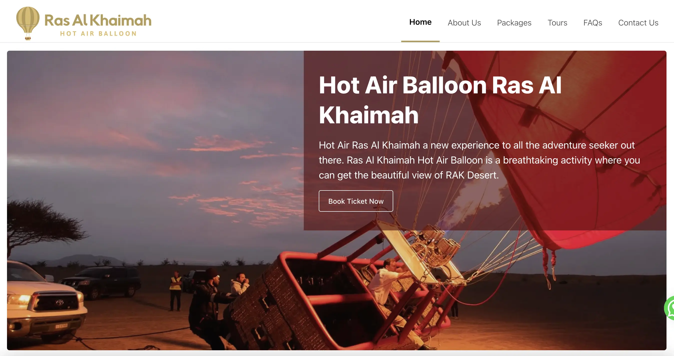 Codeaq Projects | Hot Air Balloon Ras Al Khaimah
